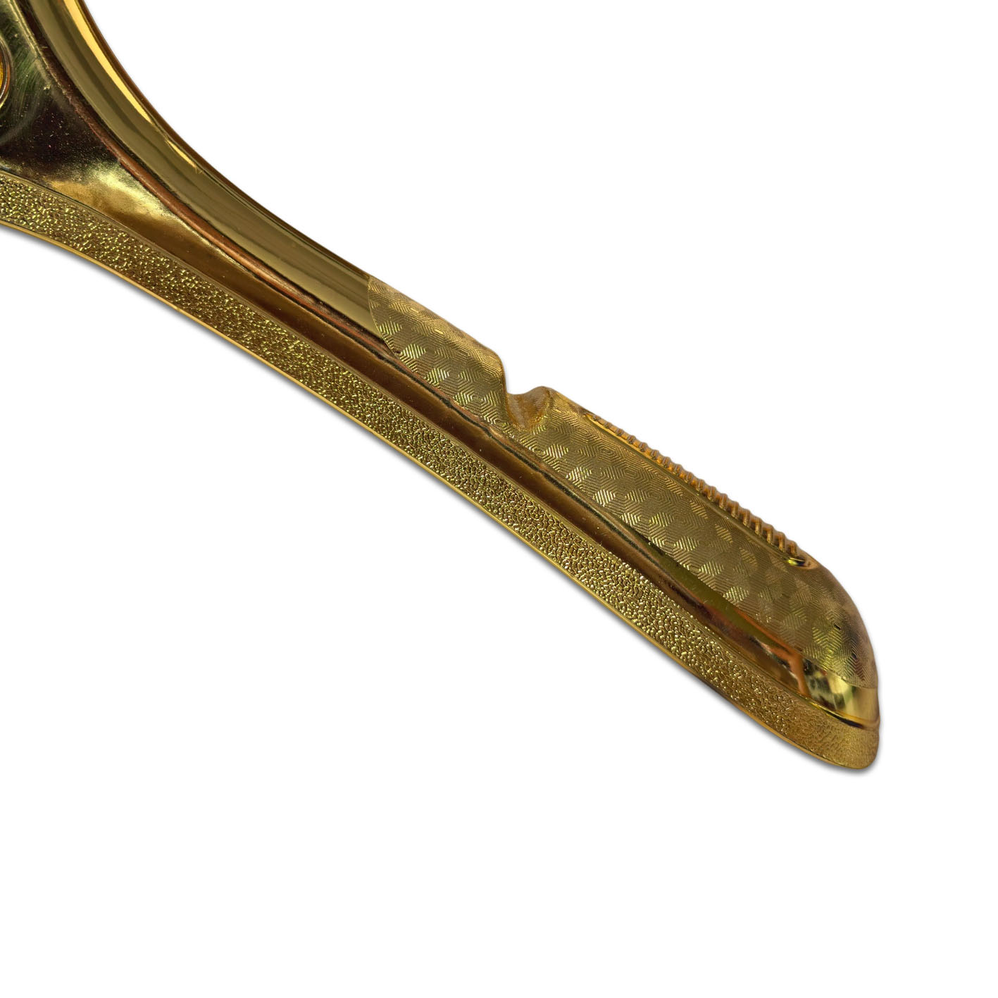 Factory Price Luxury Custom Color Golden Plastic Suit Hangers for Fashion Show