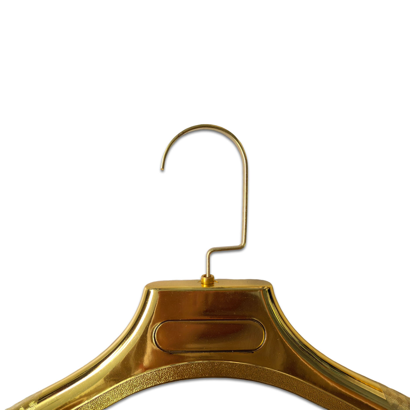 Factory Price Luxury Custom Color Golden Plastic Suit Hangers for Fashion Show