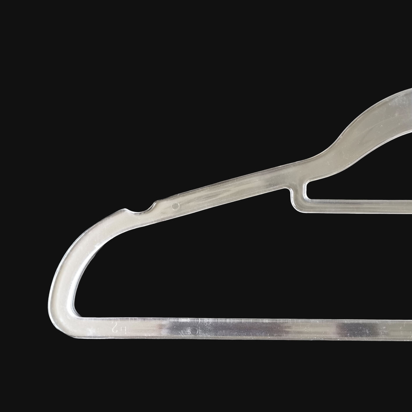 Ultra-Thin Plastic Non-Slip Clear Pants Shirts Coat Hanger with Gold Hook