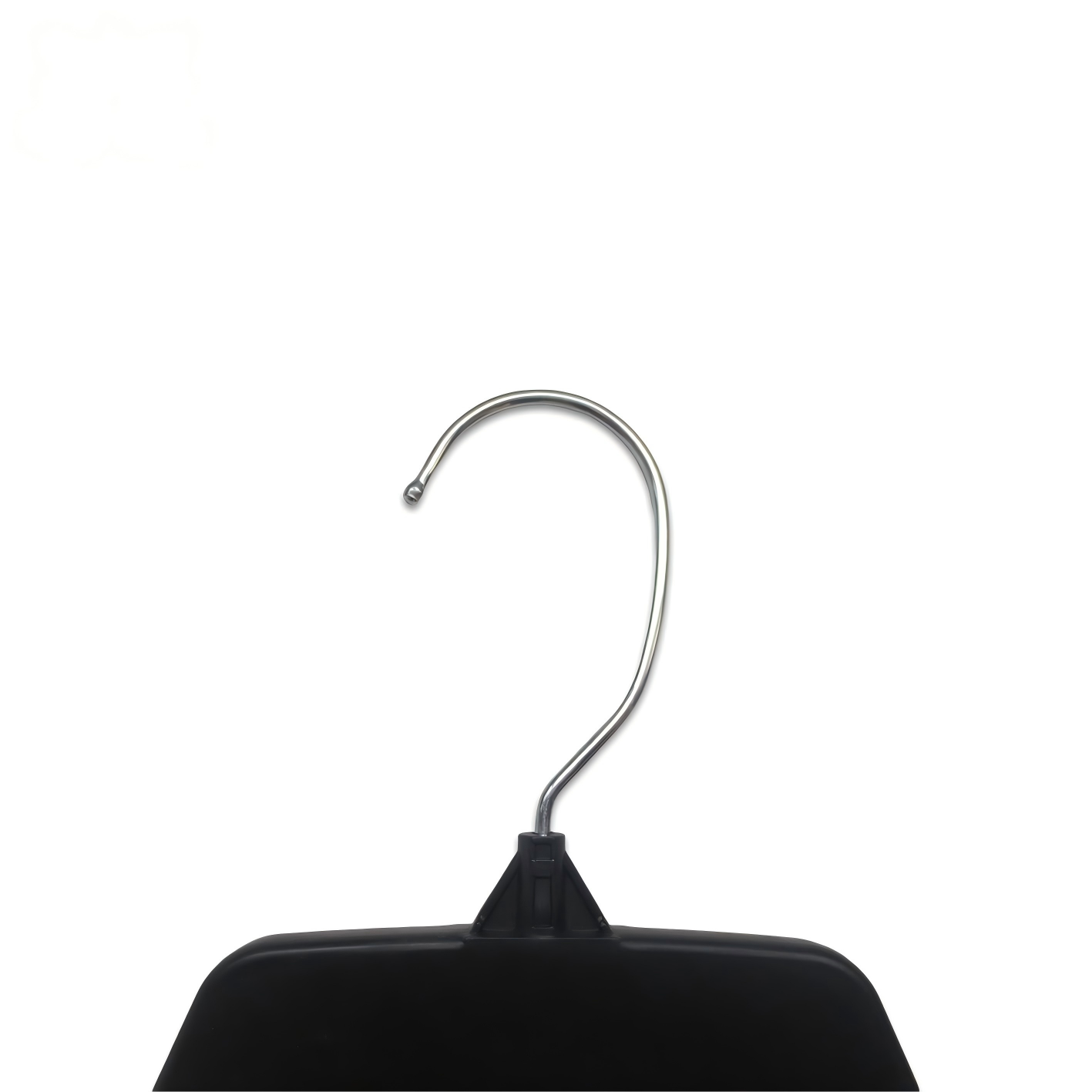 Vics 484 Black Plastic Hangers with Rotating Metal Hook and Notches