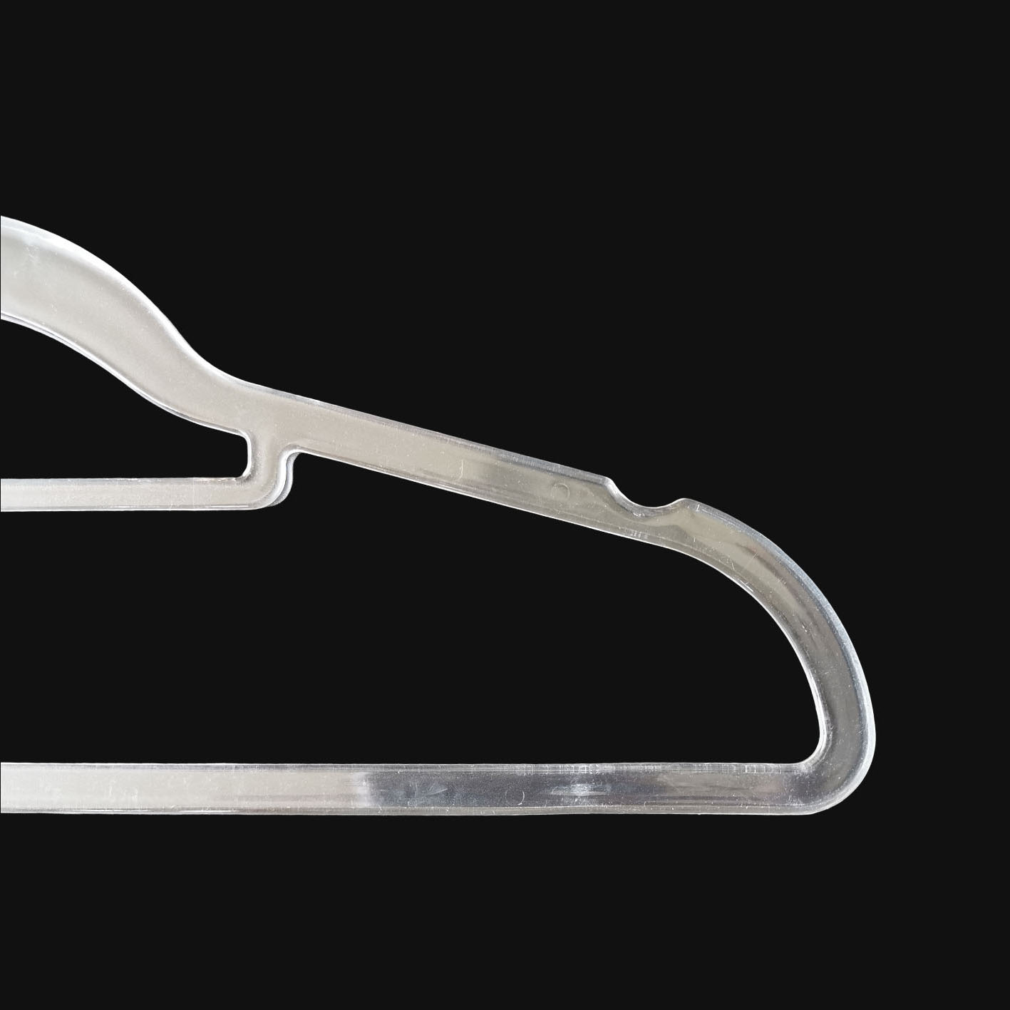 Ultra-Thin Plastic Non-Slip Clear Pants Shirts Coat Hanger with Gold Hook