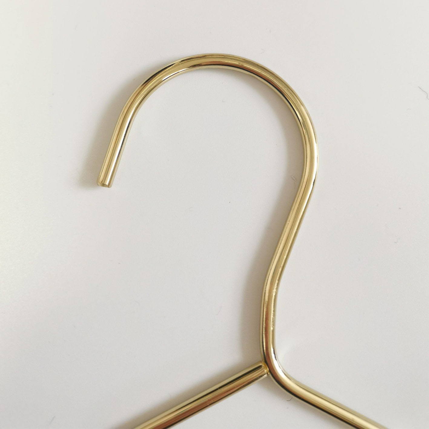 Golden Small Dog Cat Clothes Nursery Kids Metal Pet Hanger with Groove