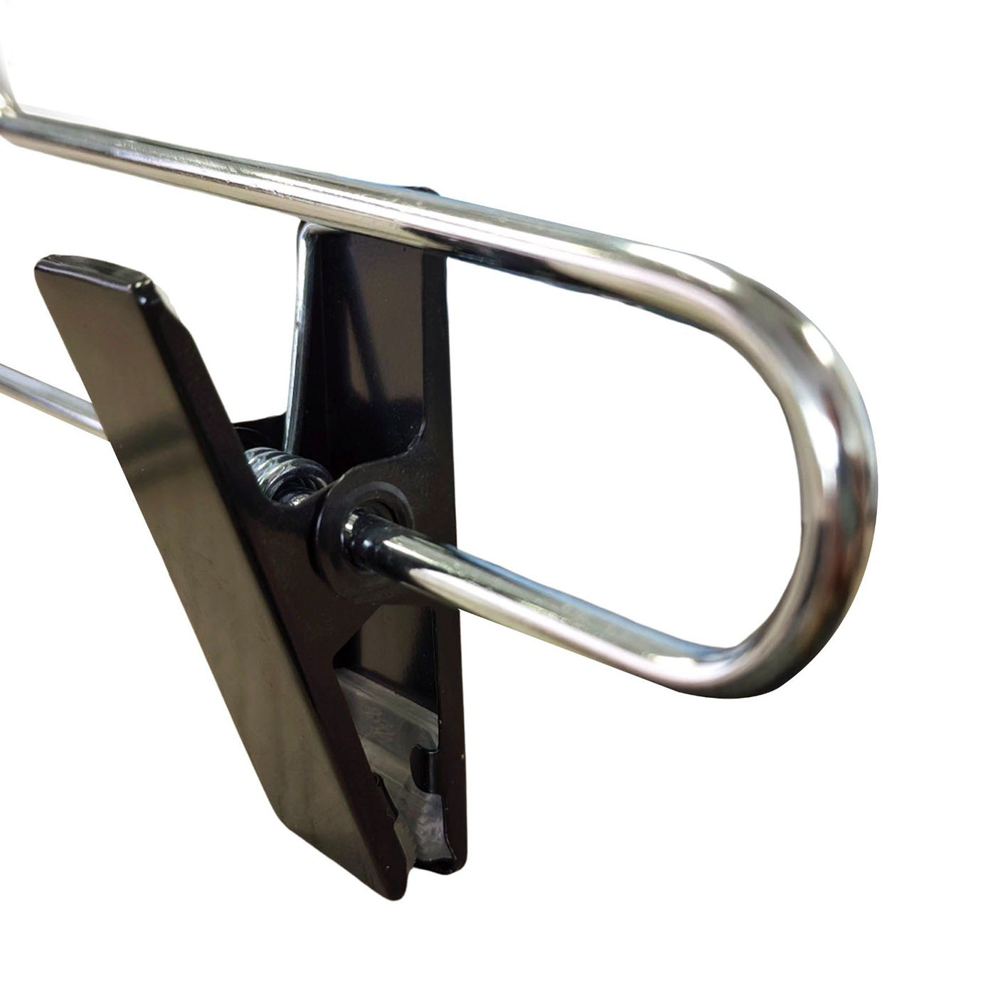 Heavy Duty Metal Chrome Household Clothes Pants Hanger with Plastic Clips