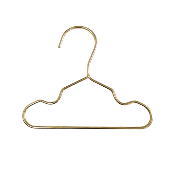 Golden Small Dog Cat Clothes Nursery Kids Metal Pet Hanger with Groove
