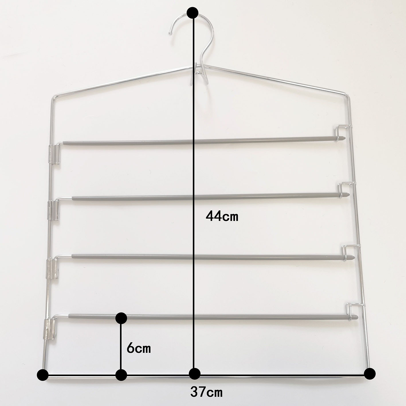Multi-Layer Space Saving Metal Swing Arm Pants Trouser Slack Clothes Hanger