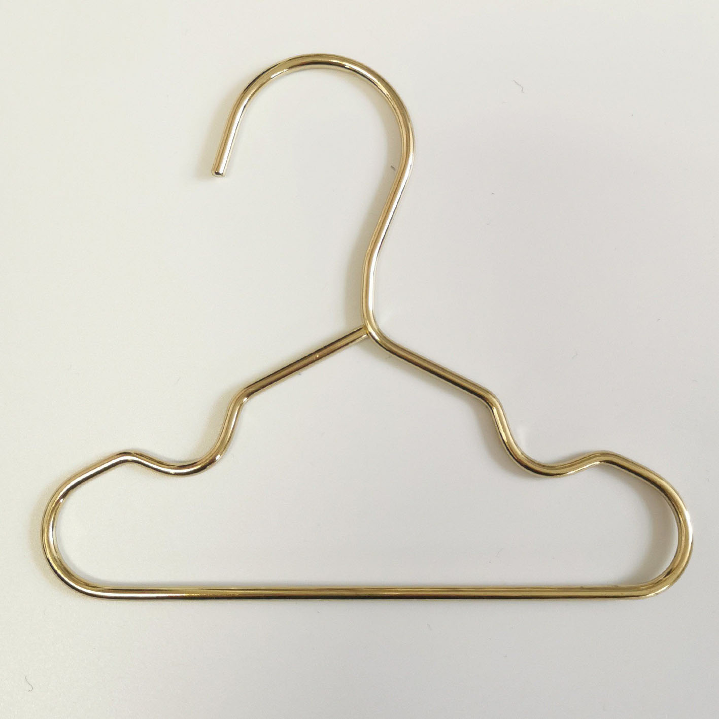 Golden Small Dog Cat Clothes Nursery Kids Metal Pet Hanger with Groove