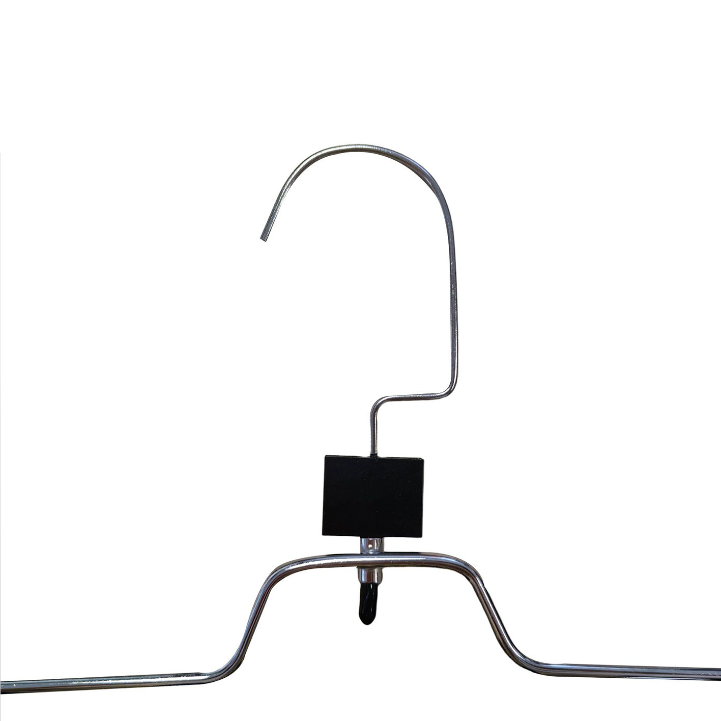 Heavy Duty Metal Chrome Household Clothes Pants Hanger with Plastic Clips