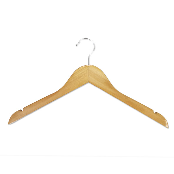Solid Wood Shirt Dress Jacket Clothes Sturdy Children Kids Hangers with Notches