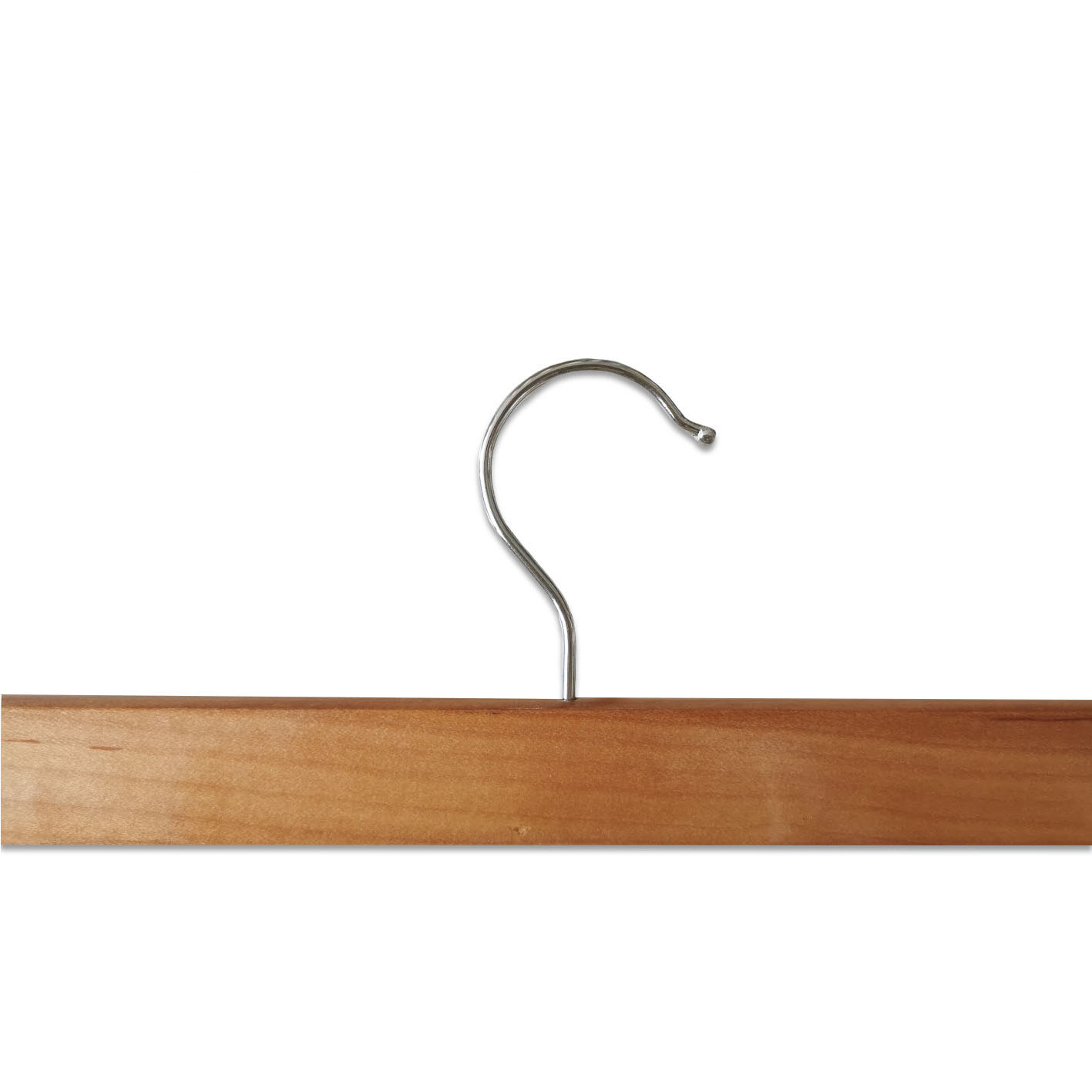 Solid Natural Wood Pants Shirt Trousers Bottom Hanger with Adjustable Clips