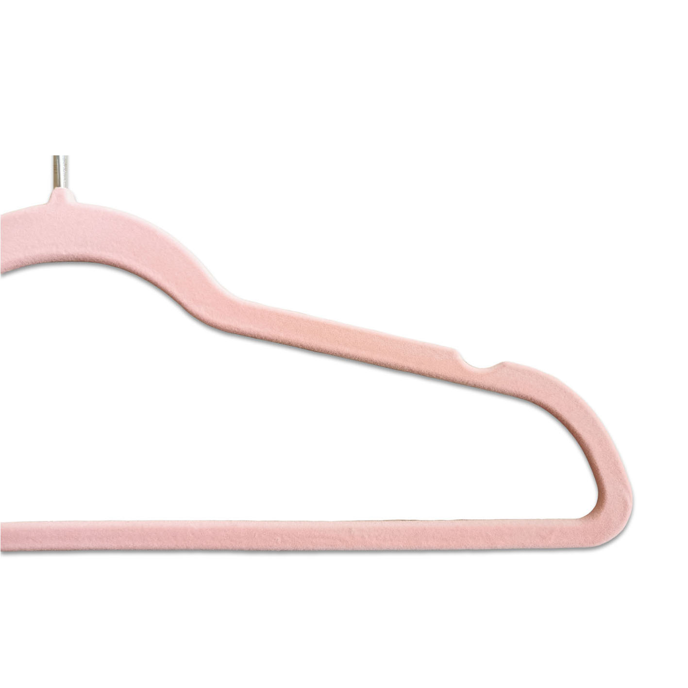 Heavy Duty Velvet Non-Slip Felt Clothes Coat Hanger with Shoulder Notches