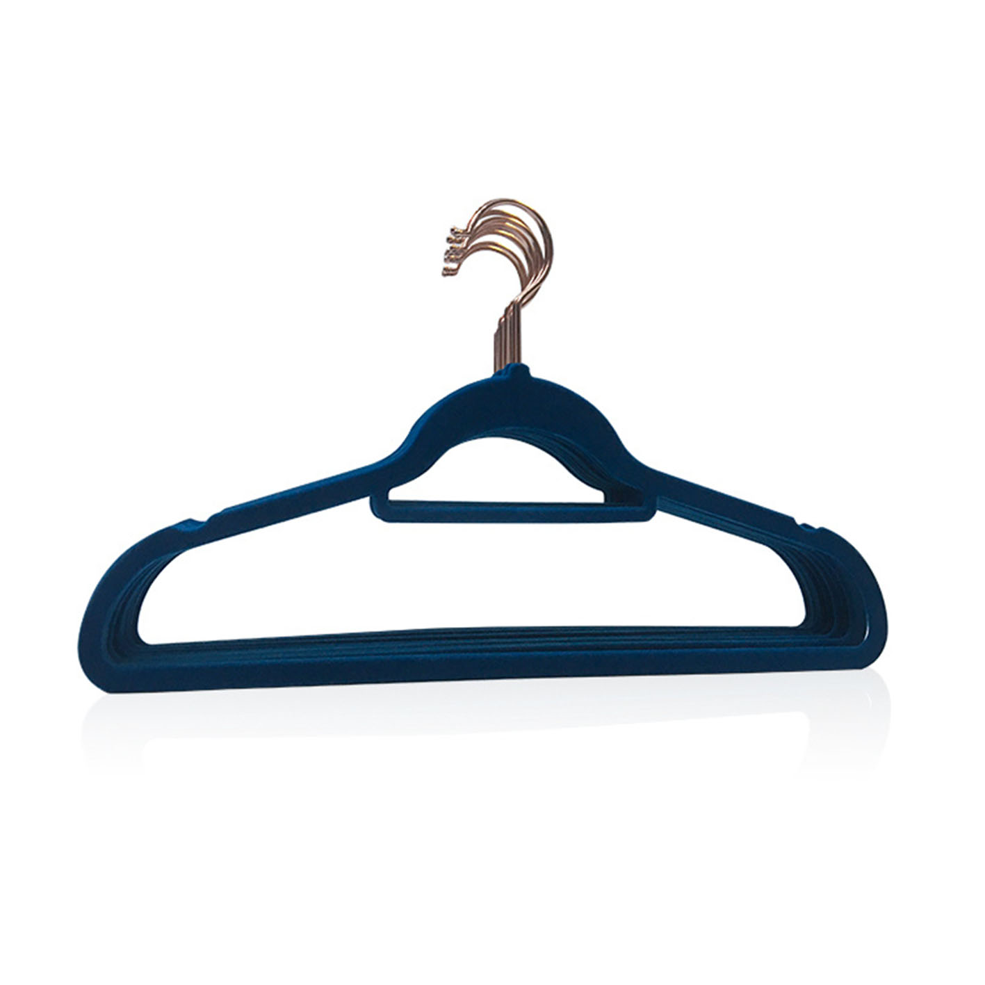 Manufacturer Wholesale 38cm Navy Blue Coat 50 Pack Velvet Hangers for Cloths