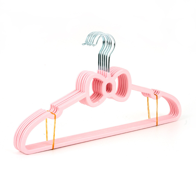 Bulk Non-Slip Thin Slim Butterfly Heart Plastic Coated Metal Carbide Velvet Suit Clothes Hanger