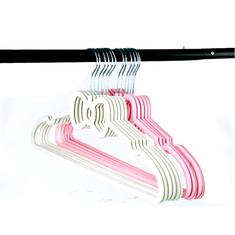 Bulk Non-Slip Thin Slim Butterfly Heart Plastic Coated Metal Carbide Velvet Suit Clothes Hanger