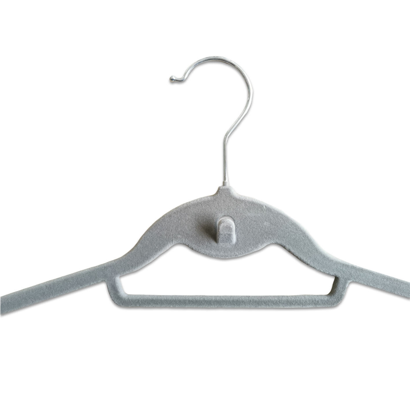 Non-Slip Stackable Space Saving Velvet Felt Hanger with Cascading Hooks