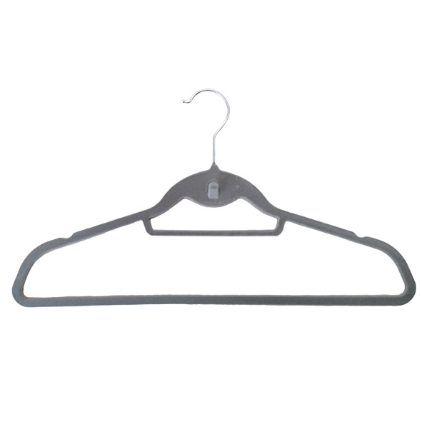 Non-Slip Stackable Space Saving Velvet Felt Hanger with Cascading Hooks