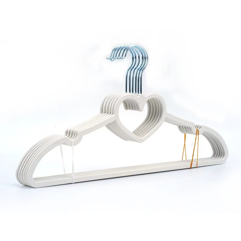 Bulk Non-Slip Thin Slim Butterfly Heart Plastic Coated Metal Carbide Velvet Suit Clothes Hanger