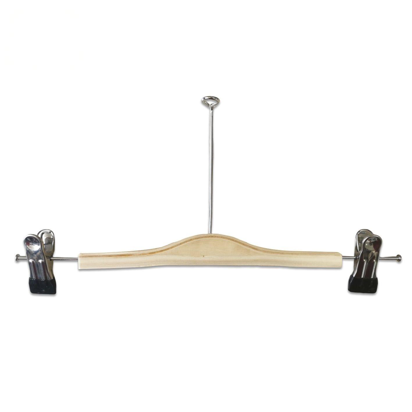 Solid Wood Light Weight Space Saving Jacket Suit Clothes Pants Bottom Hangers