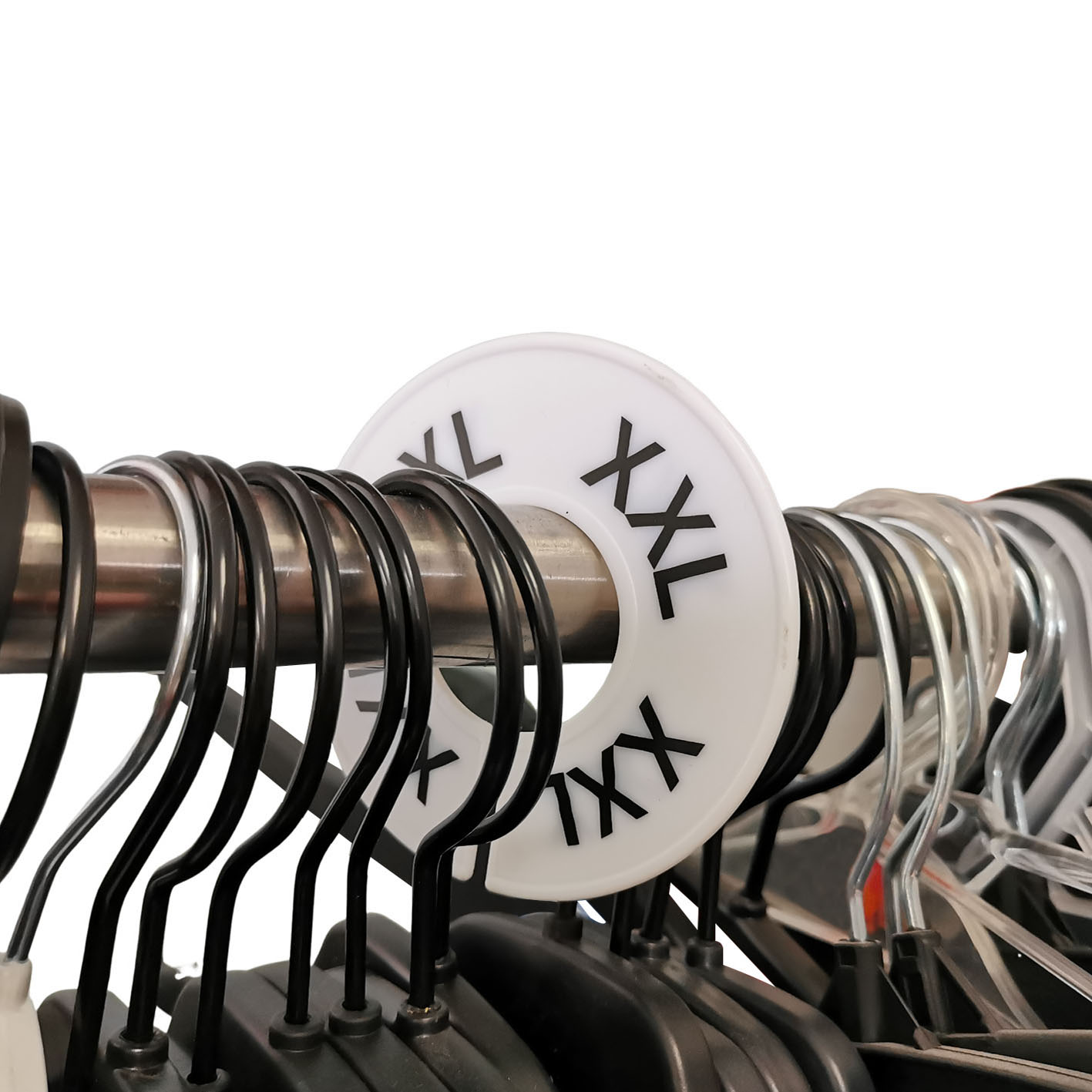 Round Clothes Rack Organizers Separators Closet Dividers with Printed Sizes