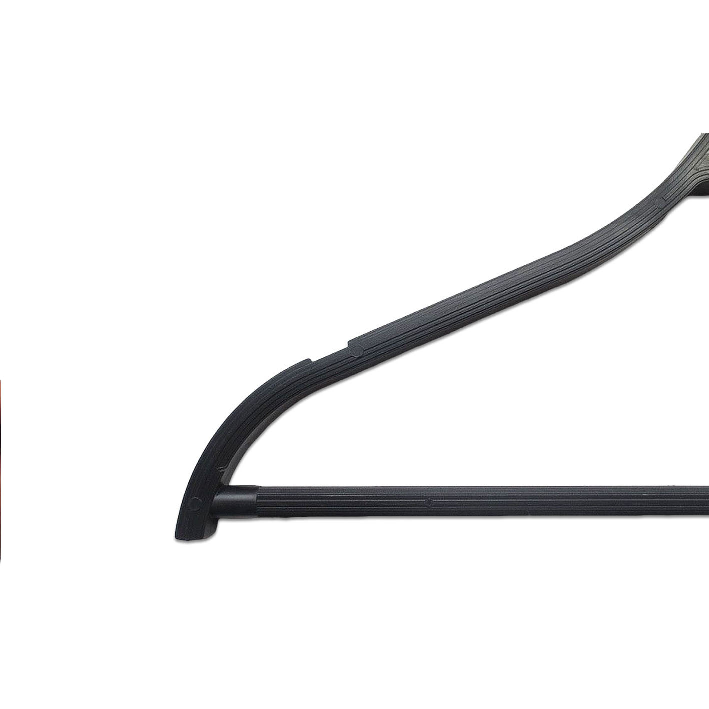 Cheap Price Black Non-Slip Plastic Clothes Hanger Pants Hanger with Bar