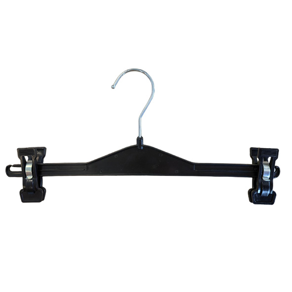 Hot Selling Durable Plastic Pants Skirt Hangers with Adjustable Clips