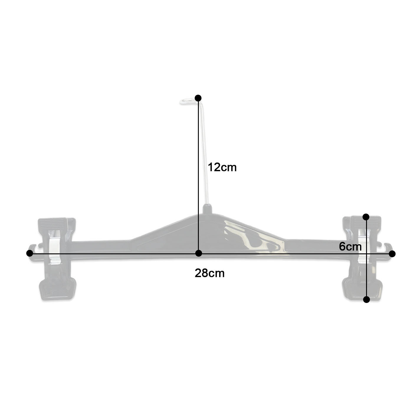 Hot Selling Durable Plastic Pants Skirt Hangers with Adjustable Clips