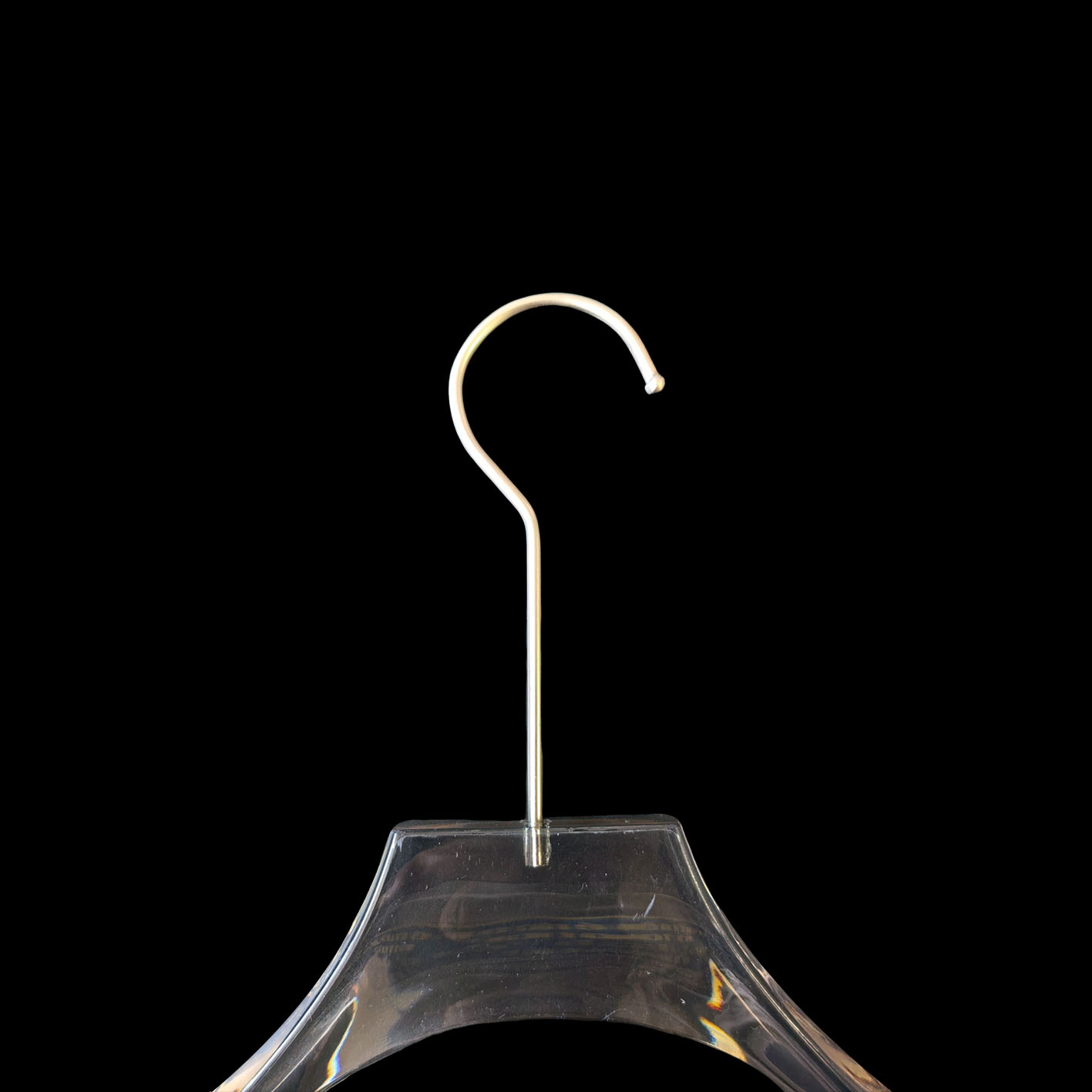 Wholesale Supplier Wide Shoulder Luxury Acrylic Transparent Plastic Coat Hanger