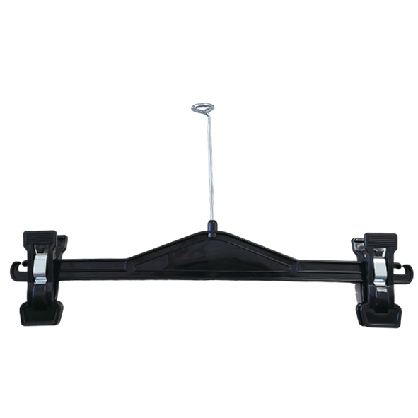 Hot Selling Durable Plastic Pants Skirt Hangers with Adjustable Clips