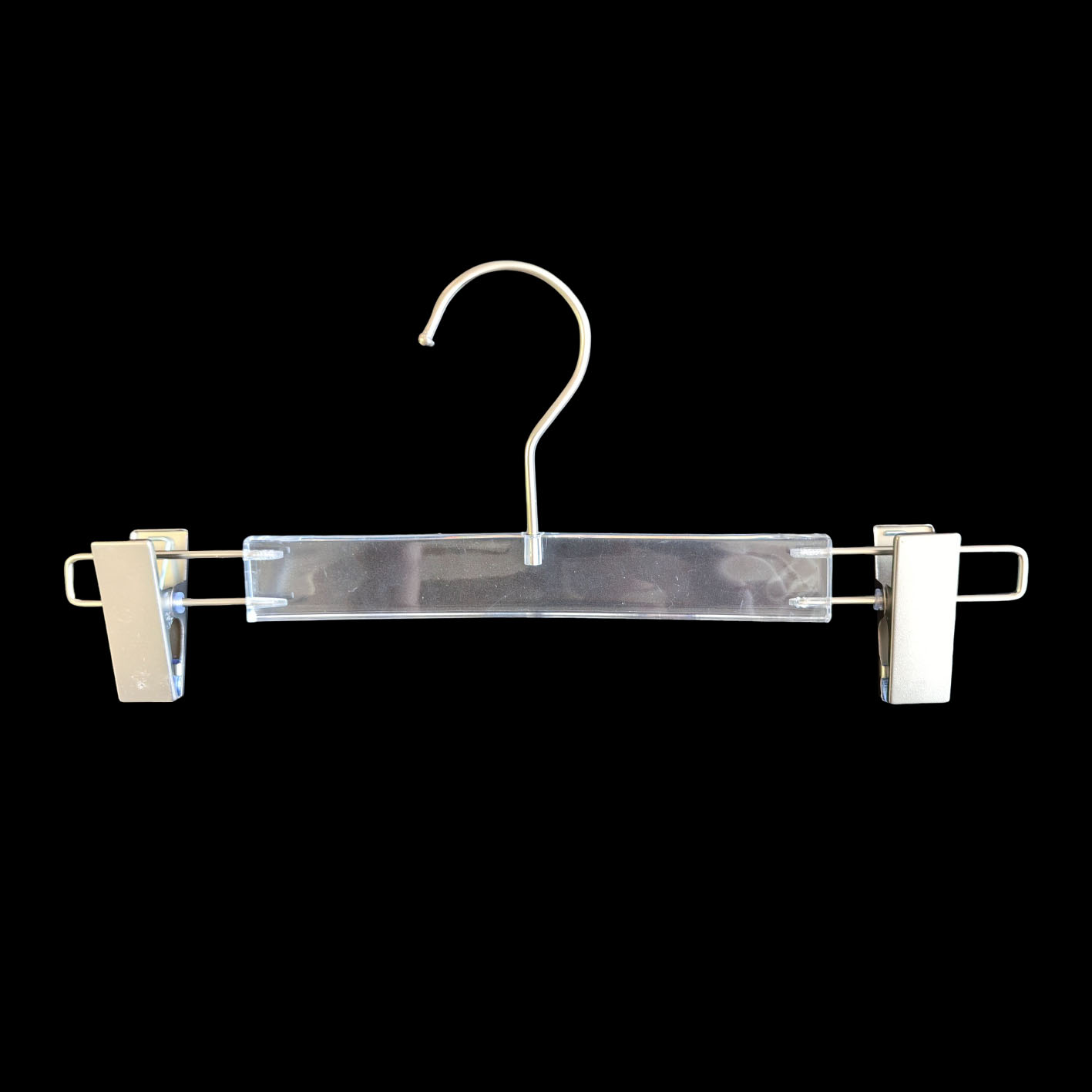 Hot Sale Acrylic Crystal Bottom Pants Hangers with Non-Slip Pants Clips