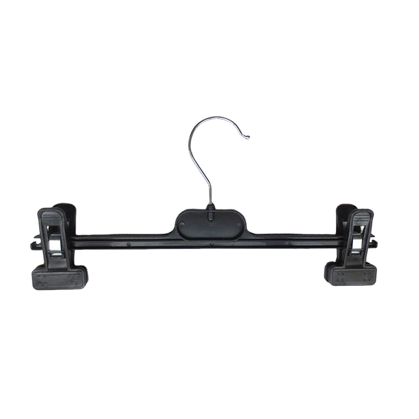 Black Plastic with Soft Pads and Clips Pants Trousers Bottom Clothing Hangers