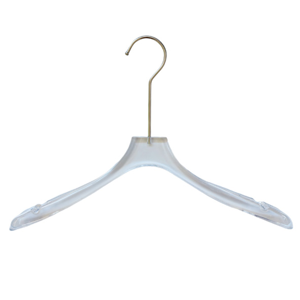 Factory Price Custom Clear Acrylic Clothes Hanger Non-Slip Top Clothes Hanger