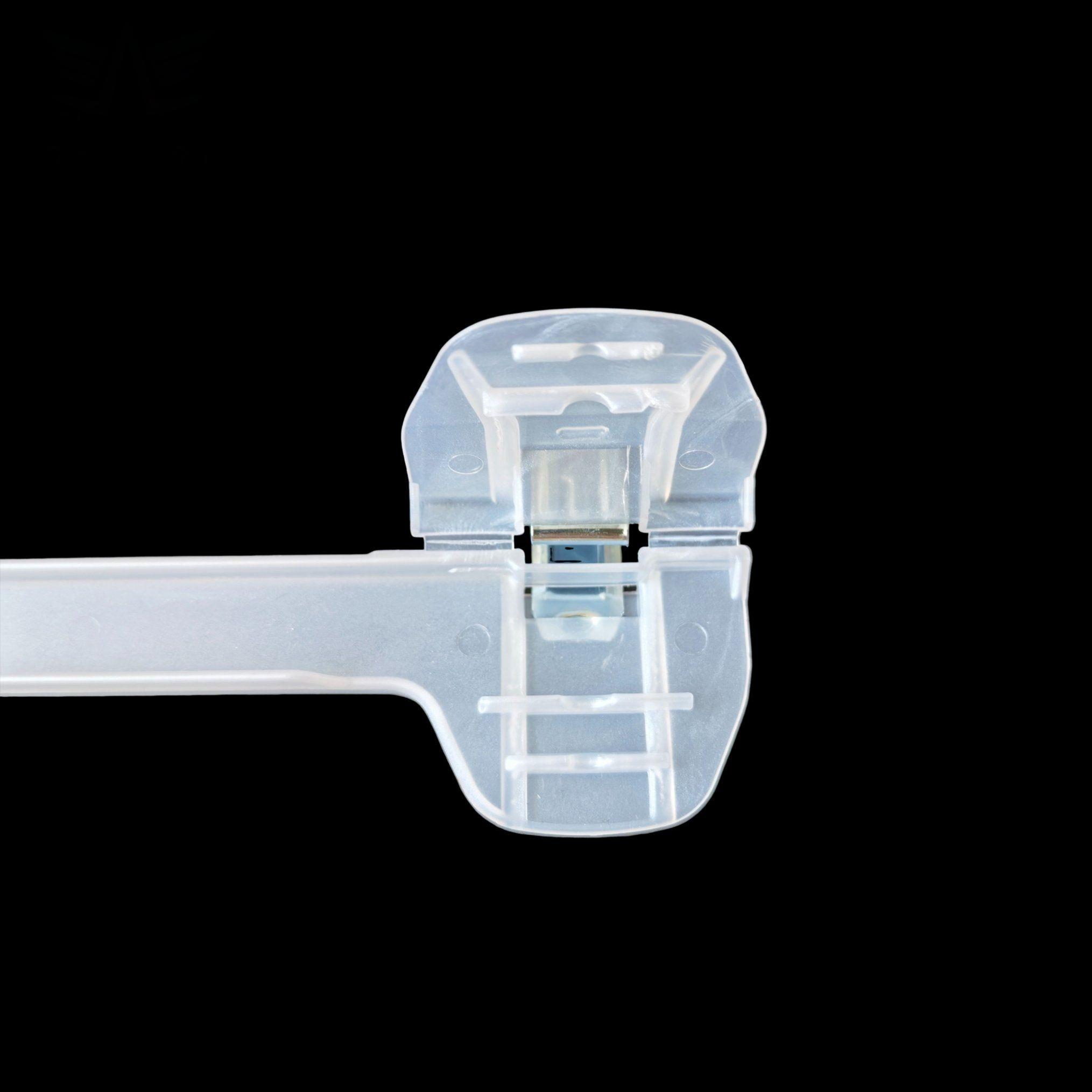 High Quality Semi-Transparent Plastic Bottom Hanger Trousers Pants Hangers with Clips