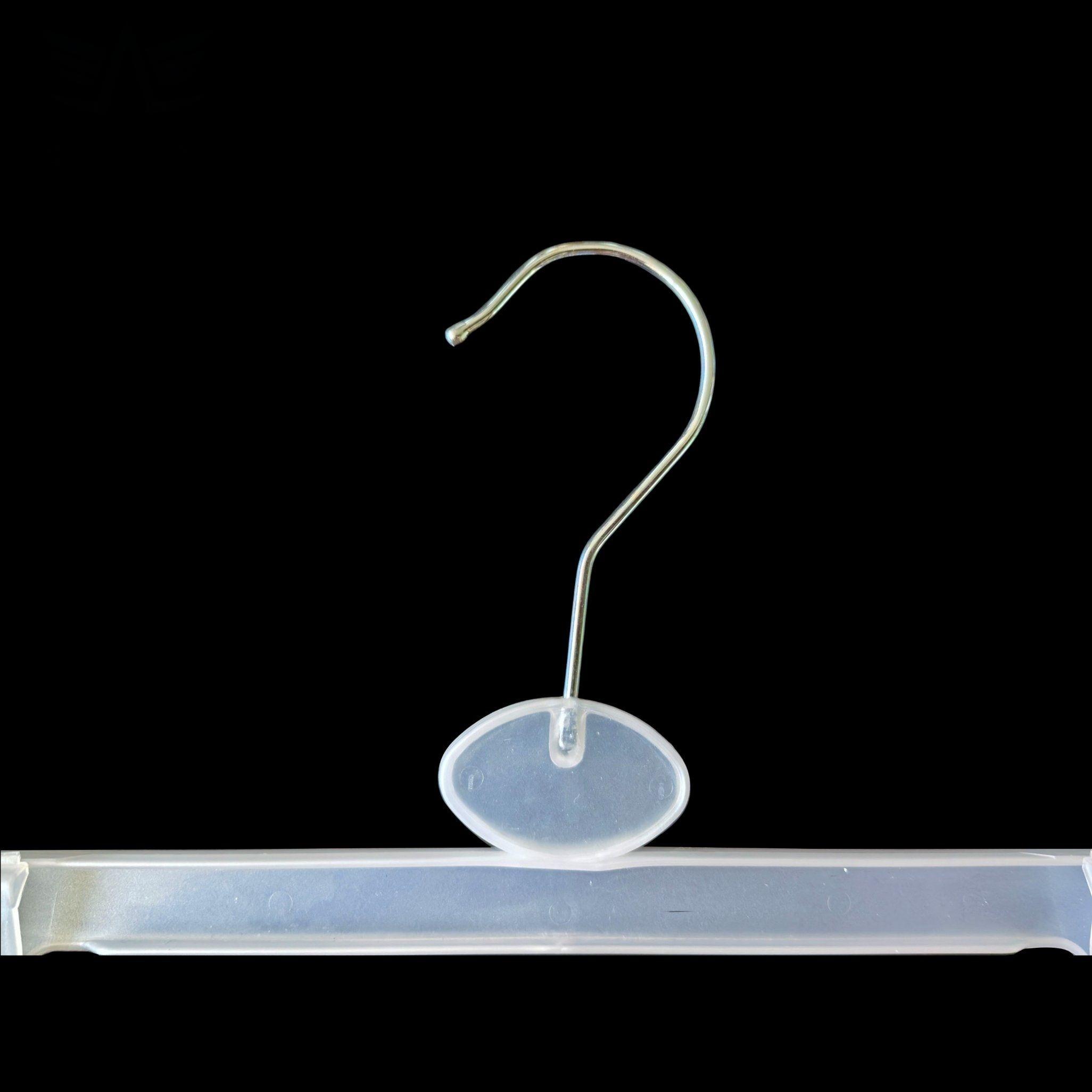 High Quality Semi-Transparent Plastic Bottom Hanger Trousers Pants Hangers with Clips