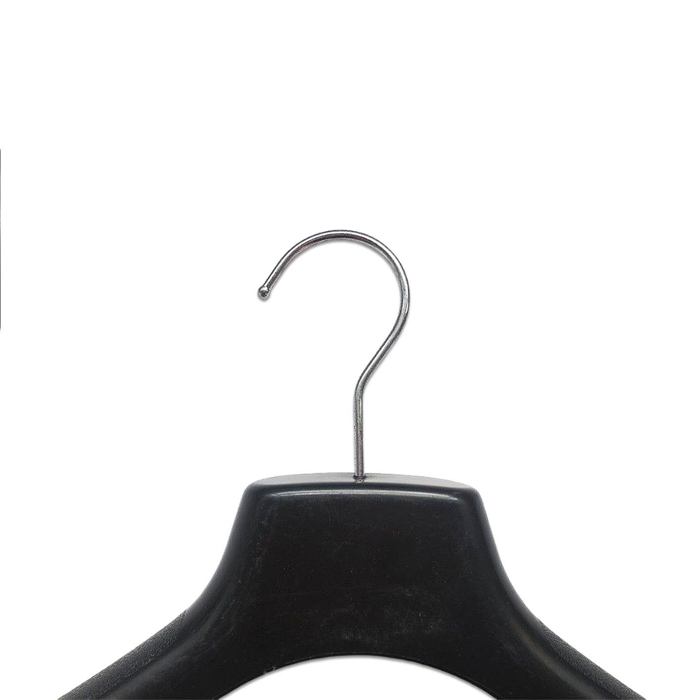 High Quality Black Plastic Clothes Suit Hanger for Men Clothes with Big Shoulder