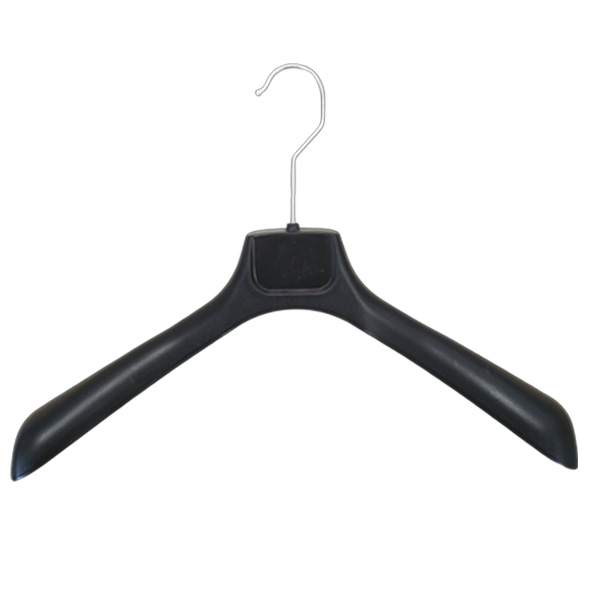 High Quality Black Plastic Clothes Suit Hanger for Men Clothes with Big Shoulder