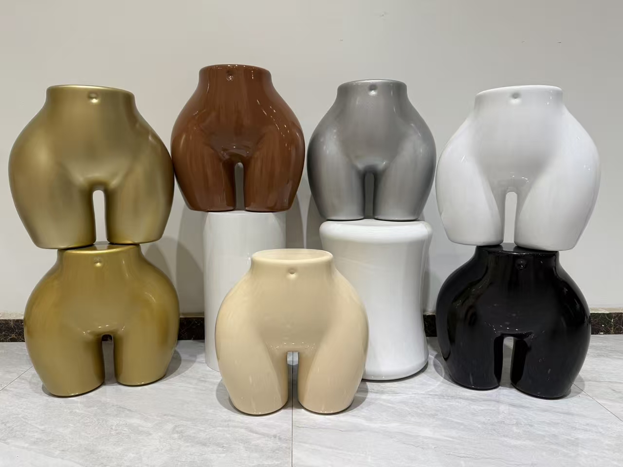 Brazilian Curvy Hip  Mannequin Half Body African American Female for Panty Underwear Clothing Form Display