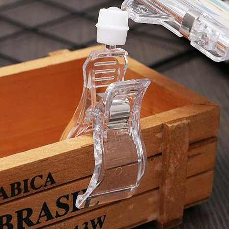 Clear Plastic Sign Holder Clips Rotatable Acrylic Pop Clip for Retail and Display